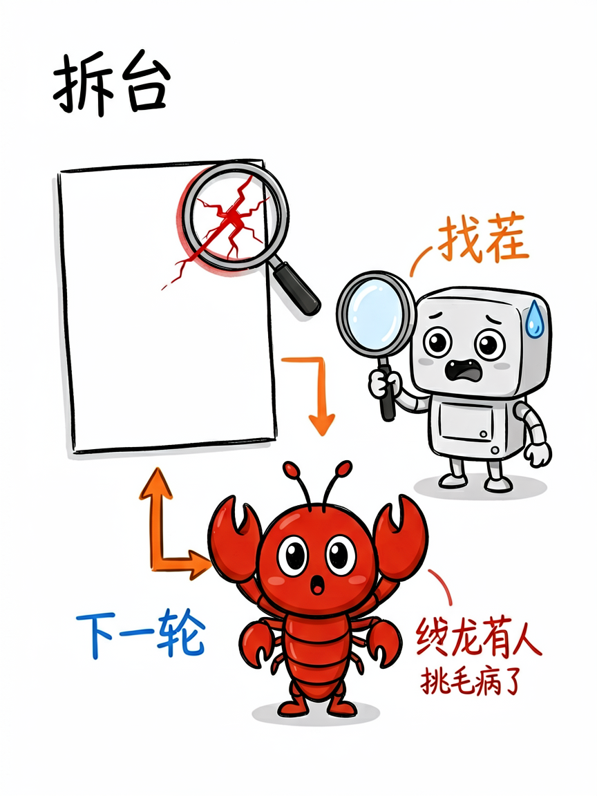 每个方案都配个专职「杠精」，先拆台，再干活