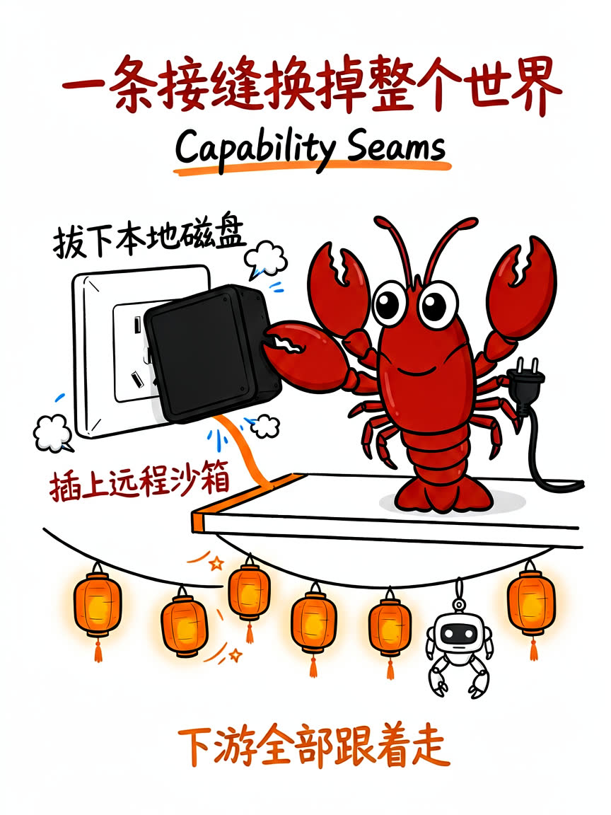 一条接缝换掉整个世界：Capability Seams