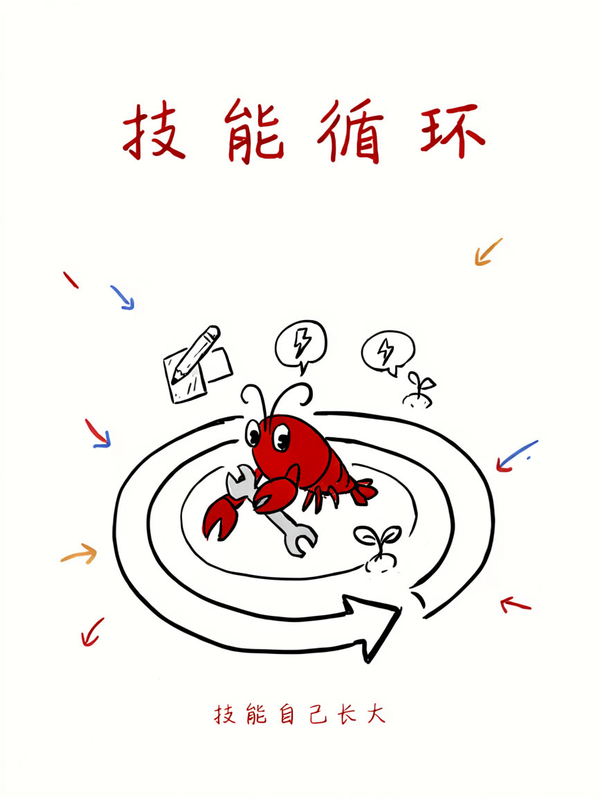 技能循环：创建→安装→调用→进化